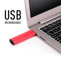 Briquet USB Briquet environnemental Coupe-vent Push-pull Électronique Rechargeable Briquet Cigarettes Portable Mince Style Métal