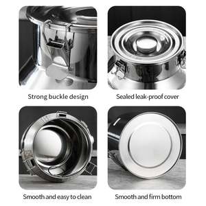 Recipiente Moderno de Acero Inoxidable para Almacenamiento en la Cocina, Contenedor para Alimentos, Harina, Aceite, Azúcar y Galletas - Product Image 6