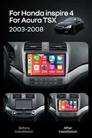 Lecteur multimédia de voiture Android, navigation GPS pour Honda Acura TSX 2004-2008, radio stéréo WiFi