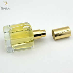 Kostenlose Probe 30ml 50ml klare runde Luxus duft leere Parfüm flasche mit silberner Parfüm-Sprüh pumpe Aluminium kappe - Product Image 5