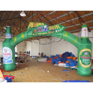 Arco Inflable Tsingtao de 12 Pies+ Verde, Resistente al Agua, Modelo para Publicidad Exterior - Product Image 1