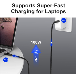 Cavo di Ricarica Rapida PD 100W, <span class=keywords><strong>4K</strong></span> UHD, Trasferimento Dati 20 Gbps, Cavo Intrecciato in Nylon - Product Image 2