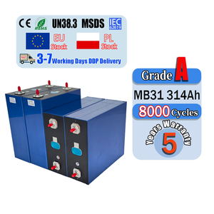 แบตเตอรี่ EU Stock 3.2V 314Ah LiFePO4 รุ่น MB31 แบบแท่งปริซึม พร้อมบัสบาร์ สกรู ยึดติดง่าย ตรวจสอบได้ สำหรับประกอบชุดแบตเตอรี่โซลาร์เซลล์บ้าน 48V DIY - Product Image 1