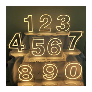 Winbo thả vận chuyển <span class=keywords><strong>LED</strong></span> Light up số nhỏ Neon chữ đứng khổng lồ Acrylic neon ánh sáng Chữ 3 FT 4 ft - Product Image 3