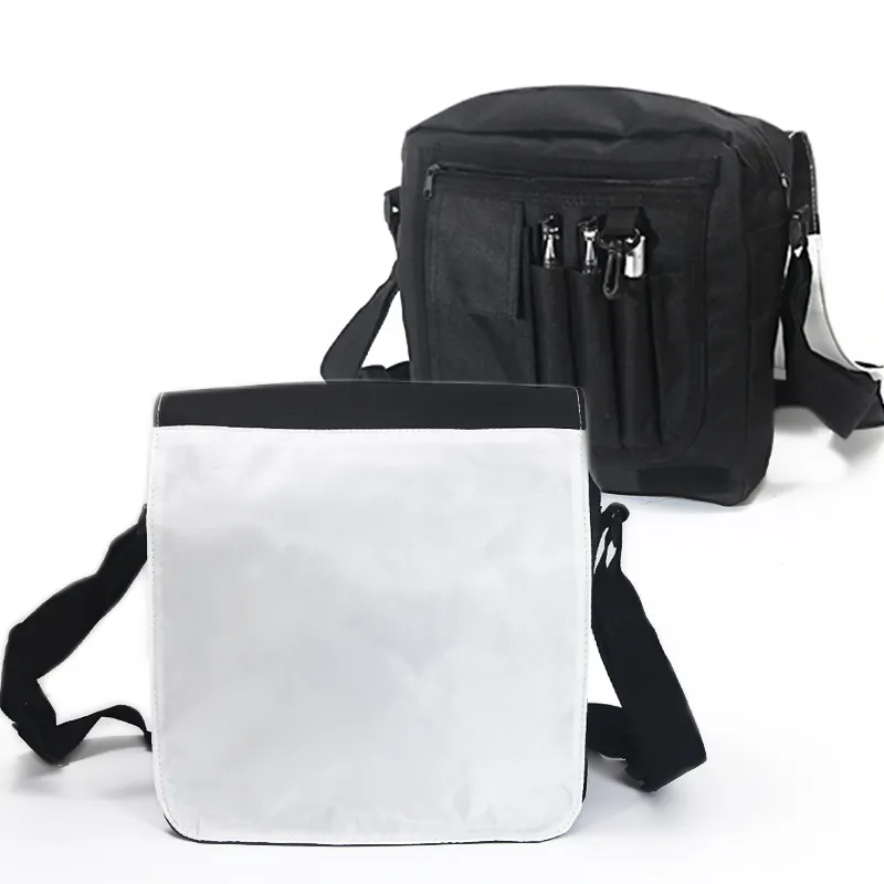 Wholesale LOW MOQ Custom Small Large Sublimation Blank oxford shoulder bag Cross body messenger bag for men and school kids