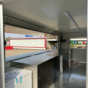 Food Truck Multifunzionale in Fibra di Vetro Verde per Snack <span class=keywords><strong>e</strong></span> Patatine, Servizio Ristorazione Mobile - Product Image 4