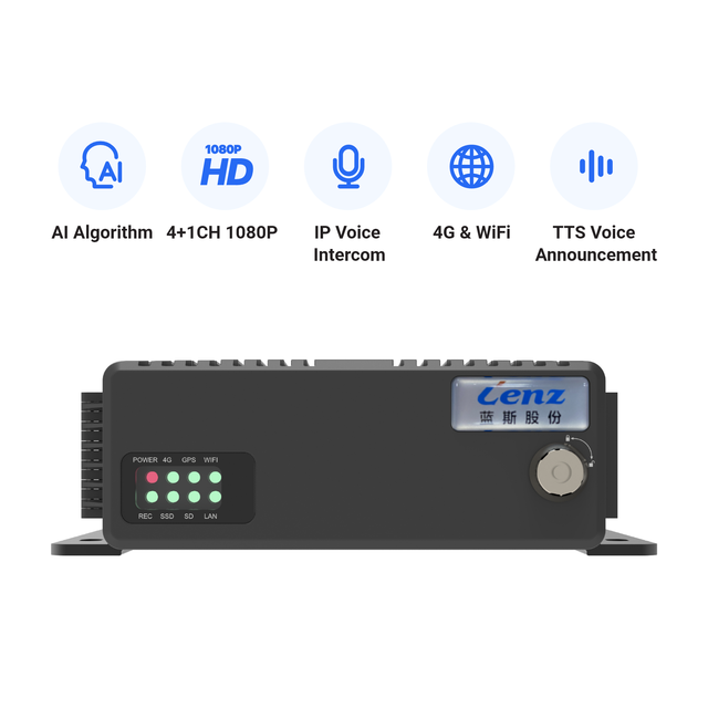 4CH Mobile DVR 4G WiFi 1080P AI with BSD ADAS DMS Kit Camera Video Recorder System