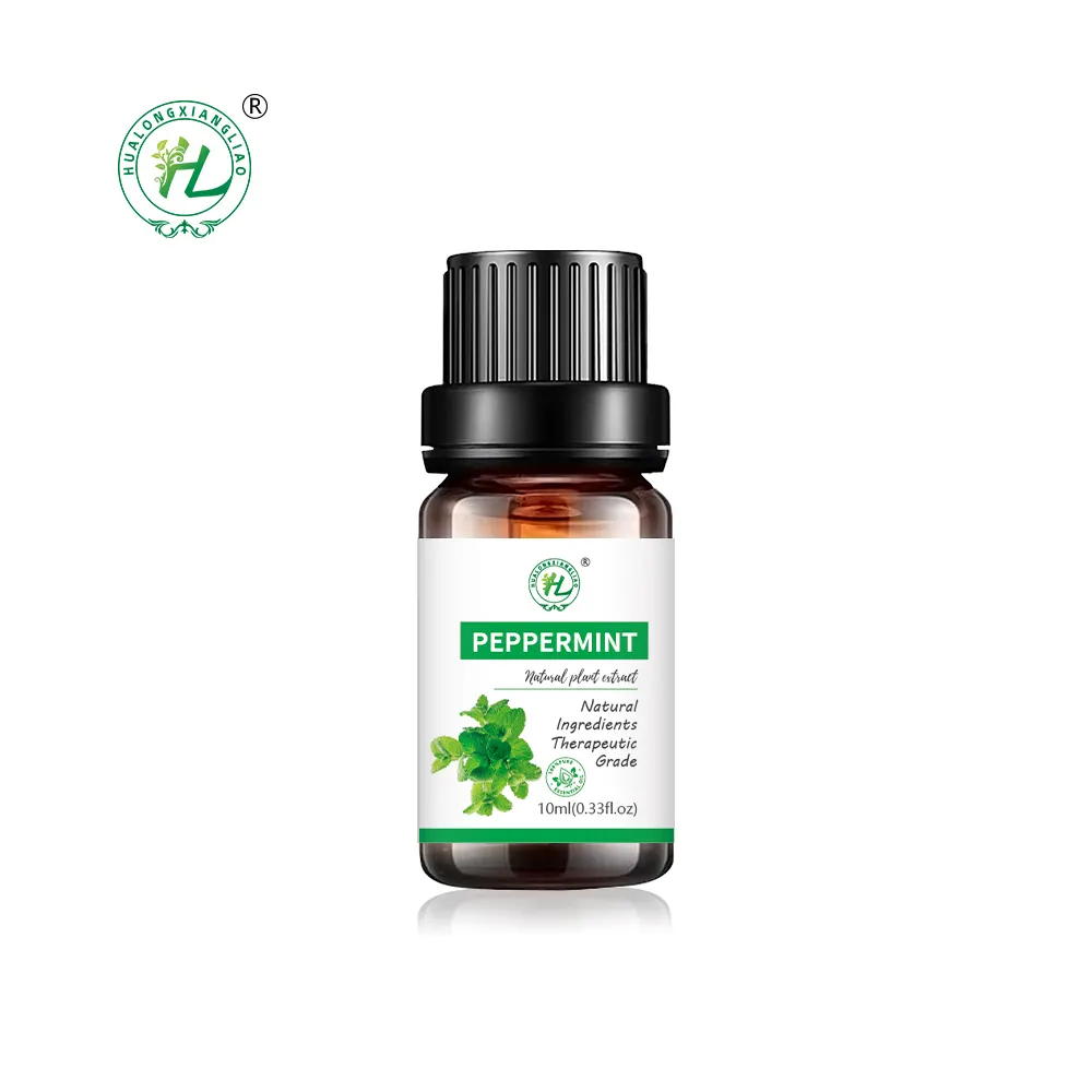 Hl-pure 10ML Pemasok Minyak Ekstrak Pepper Mint, Minyak Esensial Peppermint Organik Curah untuk Produk Perawatan Rambut L Kelas Kosmetik