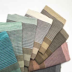 2024 vente chaude islamique Viscose Voile coton écharpe voile ombragé châle rayures sale teinture instantanée Hijabs Turbans pour les femmes musulmanes - Product Image 6