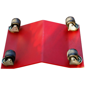 Chariot de transport automobile en acier rouge, chariot à roues pour réparation de pneus, robuste, capacité de 1500 lb, chariot coulissant pour bateau - Product Image 2