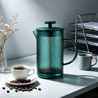 Carafe à café en verre à double paroi transparente et écologique pour café et thé chaud