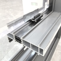Accessoires pour fenêtres en aluminium Porte coulissante et fenêtre en alliage de zinc Verre extrudé