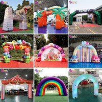 Arche gonflable publicitaire pour entrée, toile de fond de scène, arche gonflable personnalisée pour événements, décoration de scène de cirque