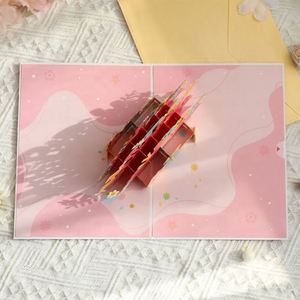 Cartes de vœux 3D Pop-up DIY pour anniversaire avec mini-carte pour écrire - Product Image 4