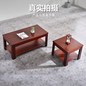 Mesa de Centro de Madera, Color Nogal, Rectangular, Resistente, para Recepción - Product Image 4