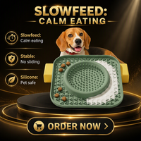 Tapis d'alimentation lente en silicone avec ventouses tapis de léchage anti-étouffement pour chats et chiens