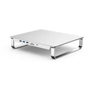 MC35 USB C HUB Hard disk Enclosure Docking Station Monitor Stand Hub with USB 3.1/3.0 ports for Mac mini M1 iMac stand