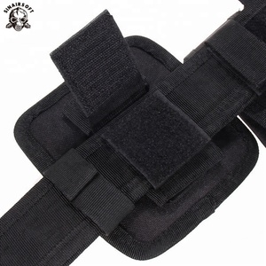 <b>Black</b> Security Duty Belt Outdoor Training Nylon Belt Bag Multifunctional Tactical <b>Combat</b> Belts with Pocket - Product Image 5