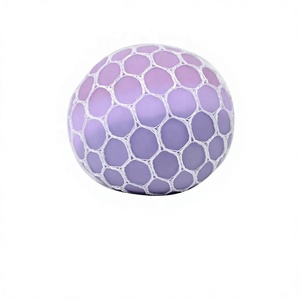 Juguetes Antiestrés de Goma con Forma de Uva, Lindos, de 6 cm, con Cuentas Coloridas, Bola de Plástico para Niños - Product Image 4
