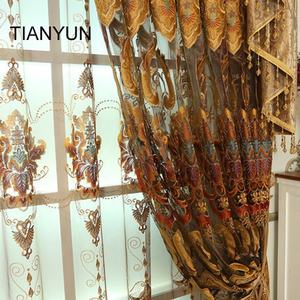 Tenda di fascia alta Tianyun marchio tacchino stile lusso finestra oscurante <span class=keywords><strong>tende</strong></span> d'oro per il soggiorno - Product Image 4