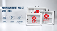 Caja de Medicamentos de Gran Capacidad para Oficina en Casa, de Aleación de Aluminio, con Diseño Moderno y Compartimentos