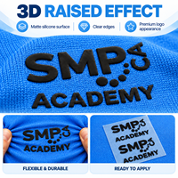 Services ODM/OEM : Étiquettes LOGO 3D en silicone thermocollantes, souples, très extensibles et lavables pour patchs de vêtements