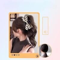 Queue de cheval synthétique Coolhair Body Wave à clipser pré-collée avec nœud et pompon, extension de cheveux à clipser en gros