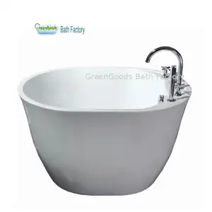 CE Bak Mandi Rendam Mandi Bentuk Oval, Bak Mandi Akrilik 1000Mm Sangat Kecil