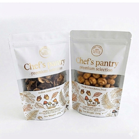 Sachets Doypack Personnalisés à Faible MOQ avec Fenêtre Transparente et Fermeture Éclair pour Emballage Alimentaire (Fruits Secs, Noix, Snacks, Chips)