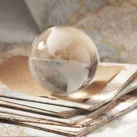 Cristal clair de table globe pour souvenirs cadeaux faveurs