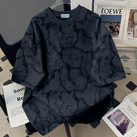 T-shirt à manches courtes ample et tendance en tissu Sorona à motif tie-dye 3D, de haute qualité, confortable et stylé, pour le streetwear