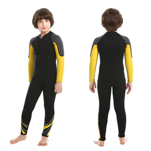 Traje de <span class=keywords><strong>Neopreno</strong></span> de 3 mm con Cremallera Delantera para Playa, Traje de Baño Completo de Manga Larga para Niños y Niñas, Traje de <span class=keywords><strong>Surf</strong></span> para Niños - Product Image 3