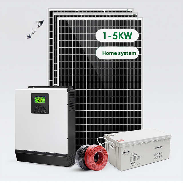 1KW 10KW Solar PV System with MPPT Controller and Monocrystalline Silicon Panels for Home & Commercial Use Lithium Ion Battery