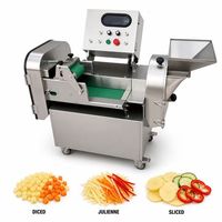 Fruit- en groentesnijmachine Commerciële groentesnijder Automatische snijmachine met grote capaciteit voor het snijden van blokjes en het versnipperen
