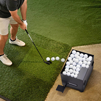Distributeur de balles de golf en métal robuste, machine automatique à balles actionnée au pied, stockage de 50 balles, accessoires d'entraînement pour droitiers/gauchers