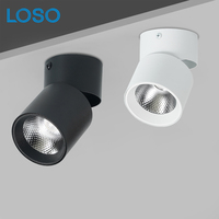 Nouveau produit LOSO : Spot LED encastré au plafond en aluminium pliable pour bureau, hôtel, salon, 7W, 10W, 15W