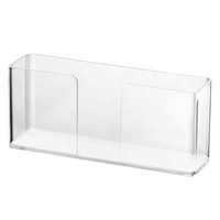 Boîte à mouchoirs rectangulaire transparente en Lucite avec imprimé floral bleu, support de serviettes de cocktail, organisateur de rangement de table pour mariage et fête
