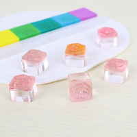 Tampon de papeterie Kawaii, tampon personnalisé pour journal, style coréen, mini tampon personnalisé pré-encré pour bureau, bricolage