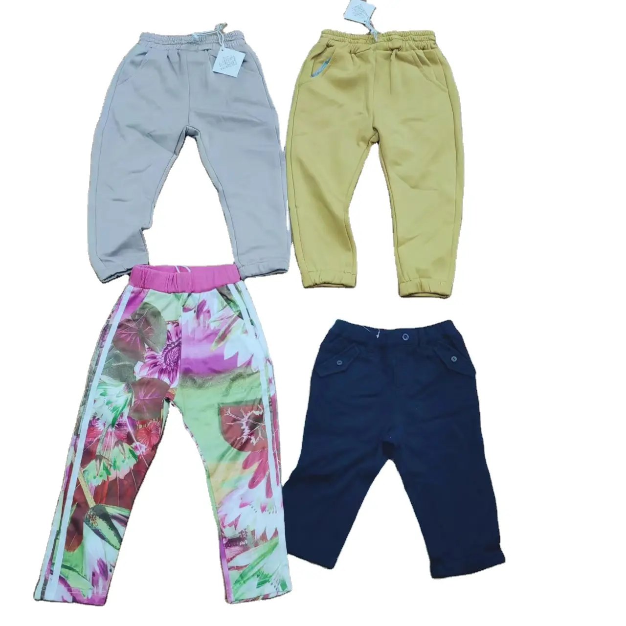 男の子と女の子の子供のための安い販売のズボン子供綿カジュアルパンツ新しい美しいパターンのパンツ