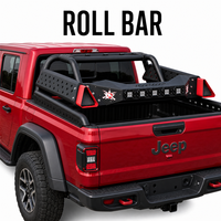 Arceau de sécurité pour pick-up JEEP Gladiator 2020-2026 avec éclairage LED, faisceau de câblage, acier au carbone, 4x4, pour le transport de charges, tout-terrain