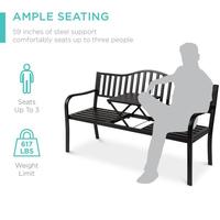 Banc pliant en acier inoxydable avec Table centrale avec tirette
