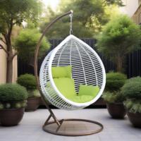 Chaise suspendue en forme d'œuf pour terrasse, base métallique, haute qualité, prix de gros en gros, directement de l'usine, en vente