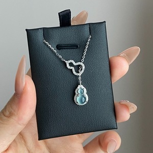 Exquisite S925 Pure Silver Mother <b>Pearl</b> Zircon New Chinese Style Gourd Bracelet <b>Necklace</b> Earrings Niche Set Luxury <b>Gold</b> Jewelry - Product Image 2