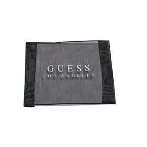 特注高品質シルバーエンボス加工レーザーカットプリントオーガンザラベル透明生地タグ環境にやさしいシアー - Product Image 1