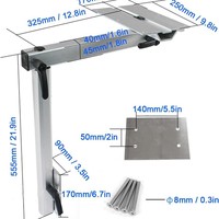 Pièces de quincaillerie en alliage d'aluminium robustes pour escaliers escamotables dissimulés, rotatifs et amovibles, et pieds de table à bras articulé, pour applications RV, marine et de plein air