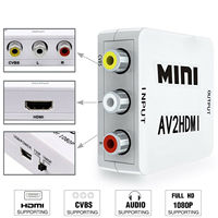 Mini convertisseur RCA AV vers RCA 1080P, adaptateur de conversion composite AV2