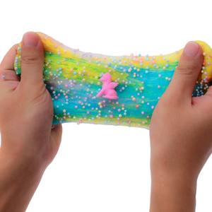 Colorful Unicorn Putty Party 3 in 1 Puff Putty +C Sand +Crystal Putty Foam Beads in Bag - Product Image 2