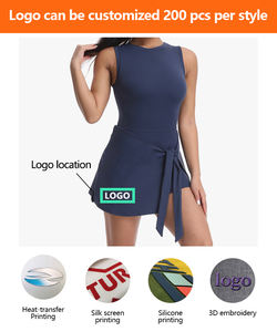 Enerup运动吊带防曝光网球连衣裙定制运动修身跑步服高尔夫泡菜桨网球 - Product Image 3