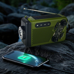 Radio portable d'extérieur à énergie solaire avec lecteur MP3 USB/TF, lampe torche et connexion Bluetooth, compatible FM/AM/SW 3 bandes - Product Image 6