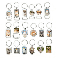 Porte-clés en métal personnalisé avec cadre miniature vintage rectangulaire, logo personnalisé, cadre photo, porte-clés